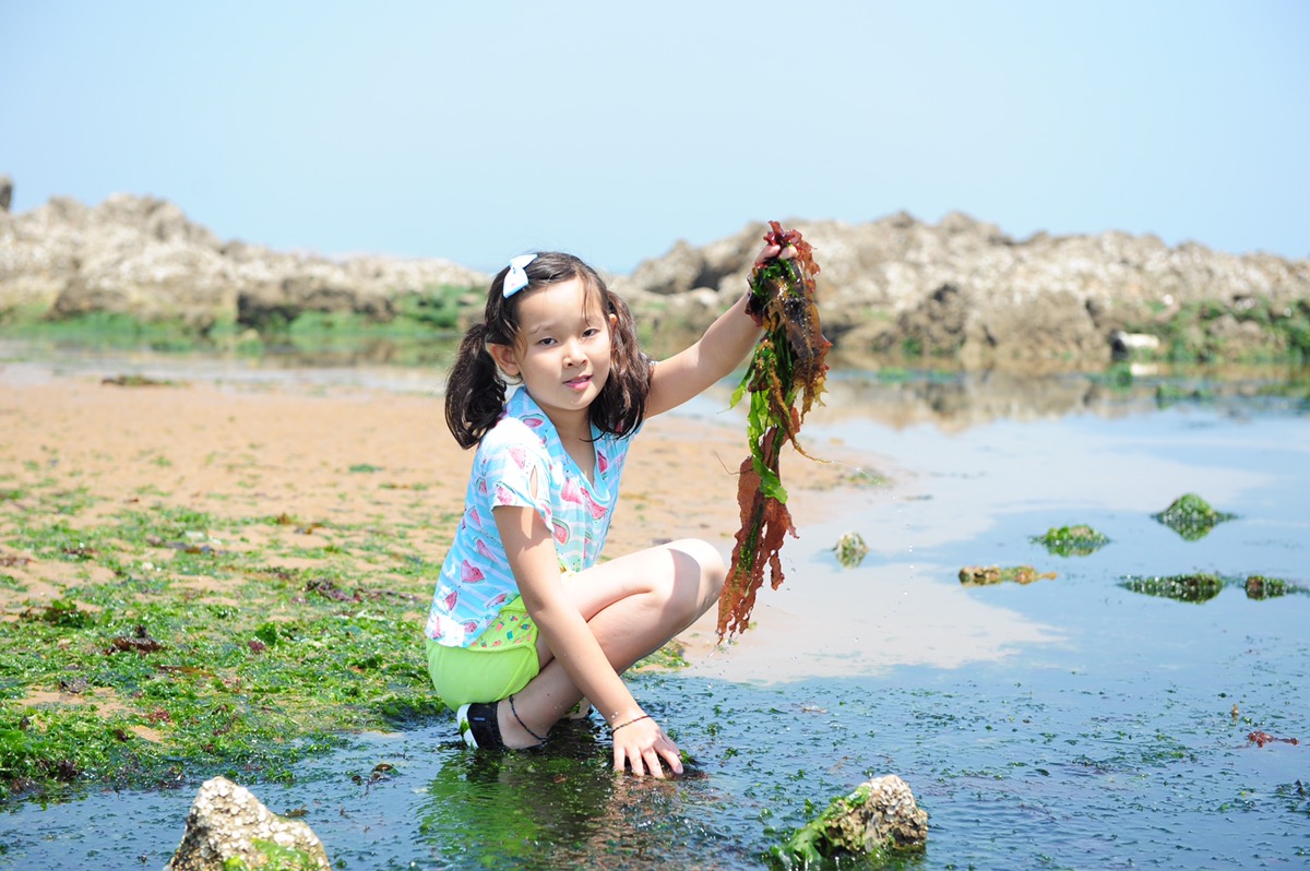 海邊小美女，美麗與自然的完美融合，海邊小美女，自然與美麗的和諧交融